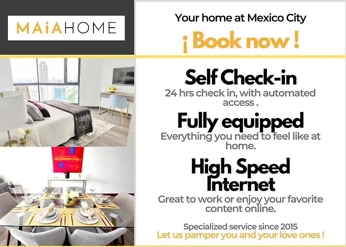 Luz Maria 7 Maiahome Polanco Chic 1br Terrace Wi-fi 300 Mbps *